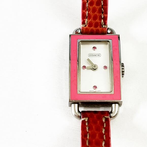 Coach Pink Breast Cancer Awareness Pink Ribbon Watch Rare - Picture 1 of 7